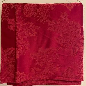 Red holiday tablecloth